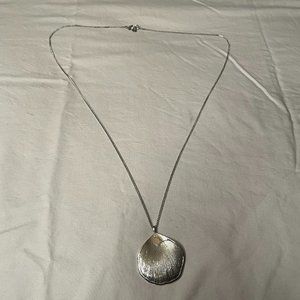Chico’s Silver Shell Pendent Necklace